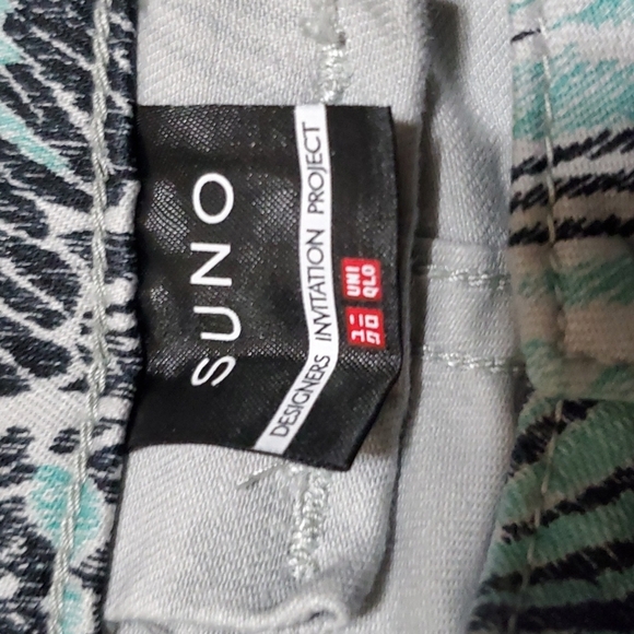 Suno turquoise crop jeans floral abstract pockets - Picture 4 of 8